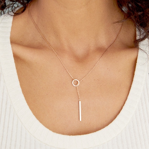 NWT Kenneth Jay Lane Gold Lariat Necklace - Picture 2 of 6